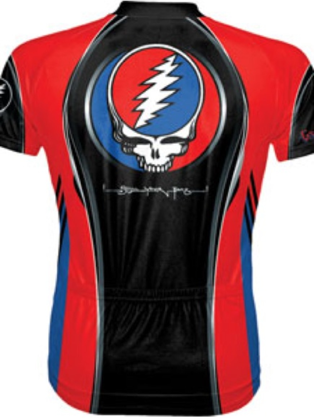VTG Y2k 2000s Primal Grateful Dead Steal Face Blue 3/4 Zip Road Cycling Jersey M